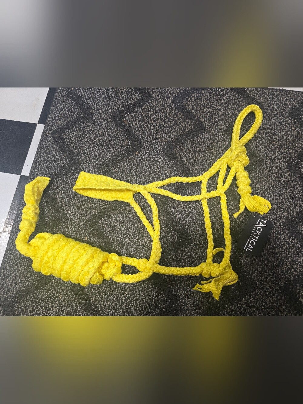 Bright Yellow Mule Tape Horse Halter NWT